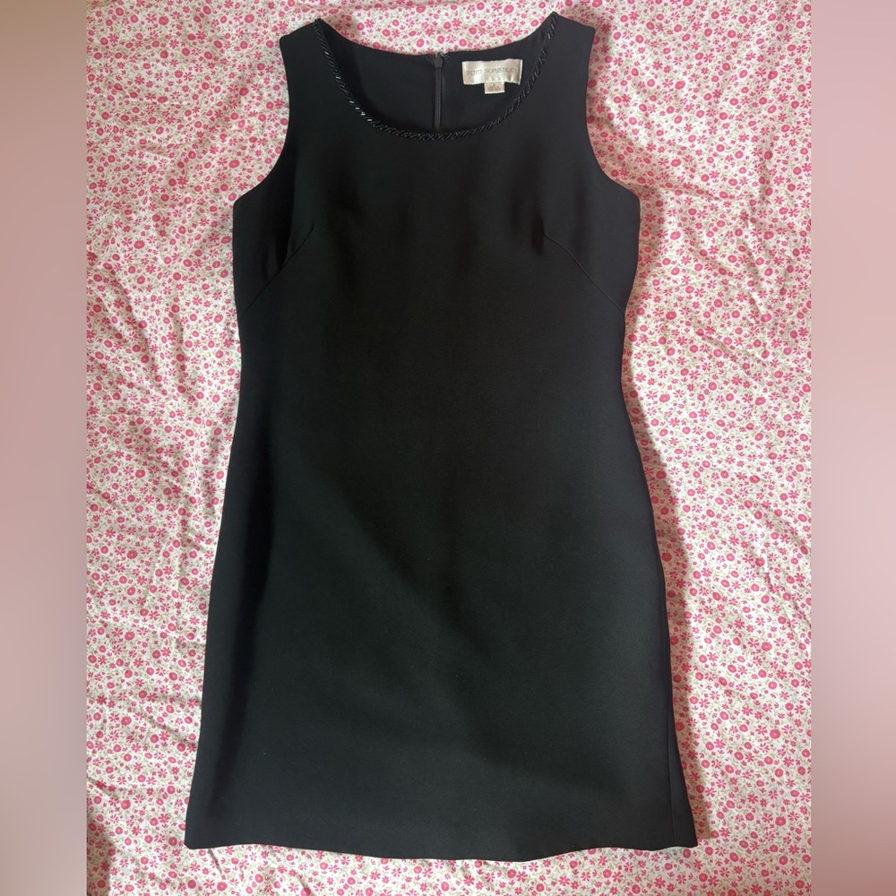 Petite Sophisticate Vintage Black Mini Dress